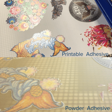 Powder vs. Printable adhesive